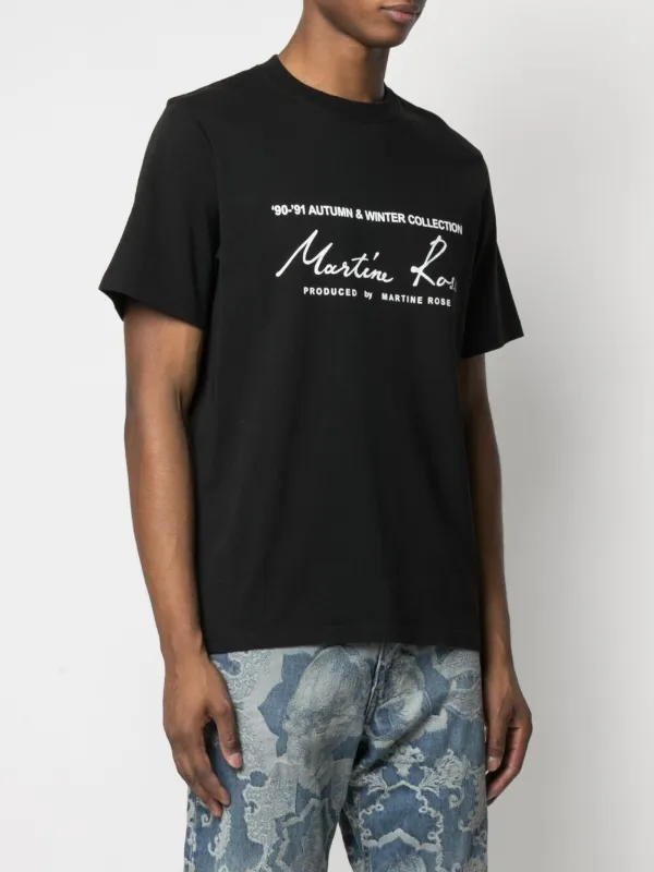 Martine Rose Logo Print T-shirt | Black | FARFETCH
