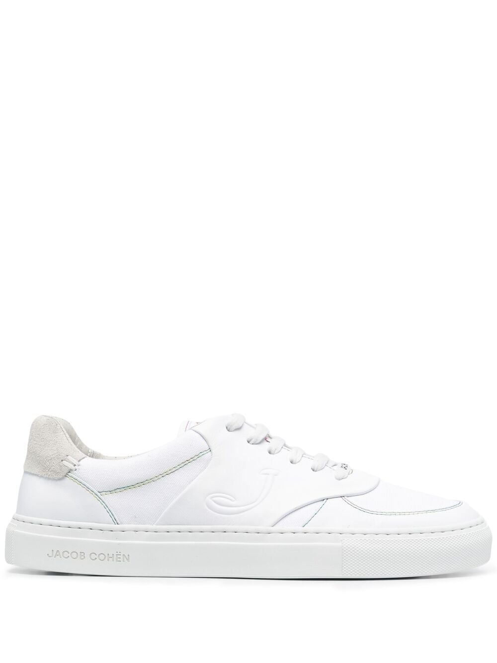 Jacob Cohen Embroidered-logo Tongue Sneakers In White | ModeSens