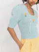 Alessandra Rich embroidered-floral knitted jumper
