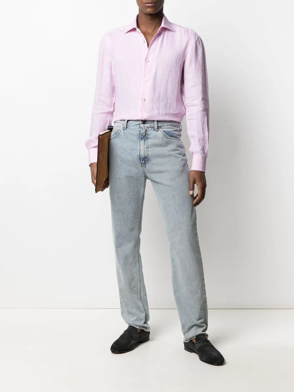 фото Kiton однотонная рубашка
