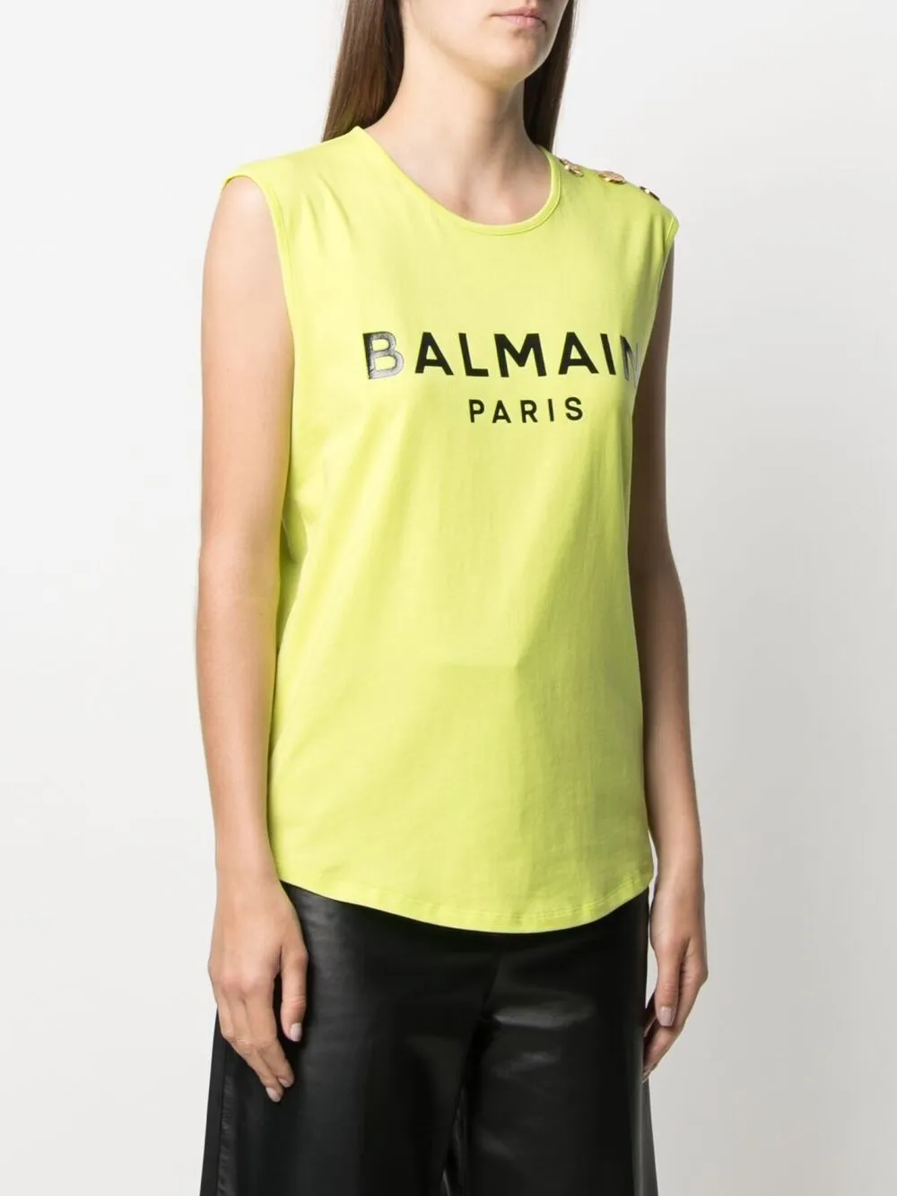 фото Balmain топ с пуговицами и логотипом