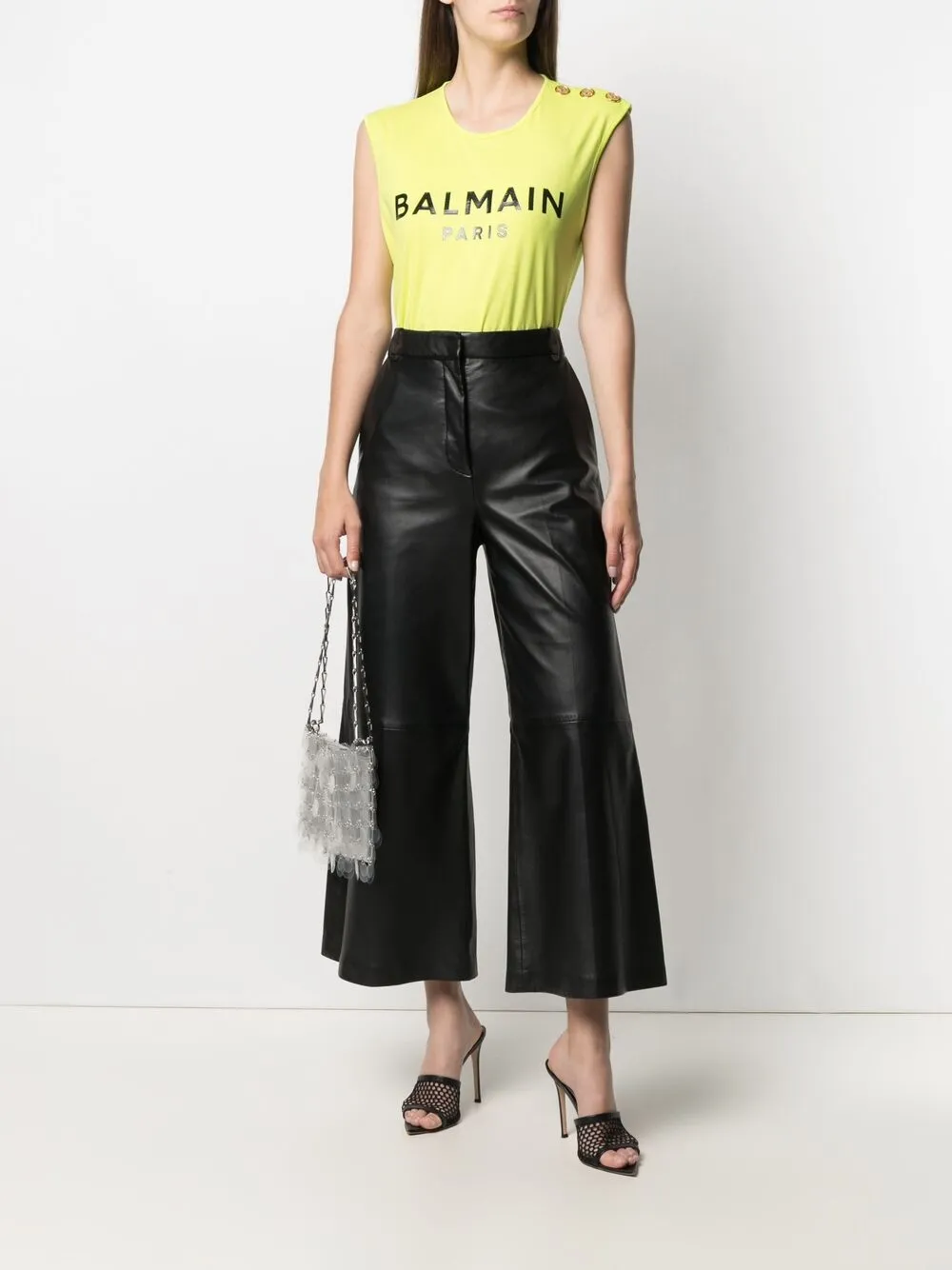 фото Balmain топ с пуговицами и логотипом
