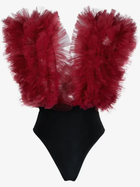 Alchemy x Lia Aram ruffled sleeveless bodysuit