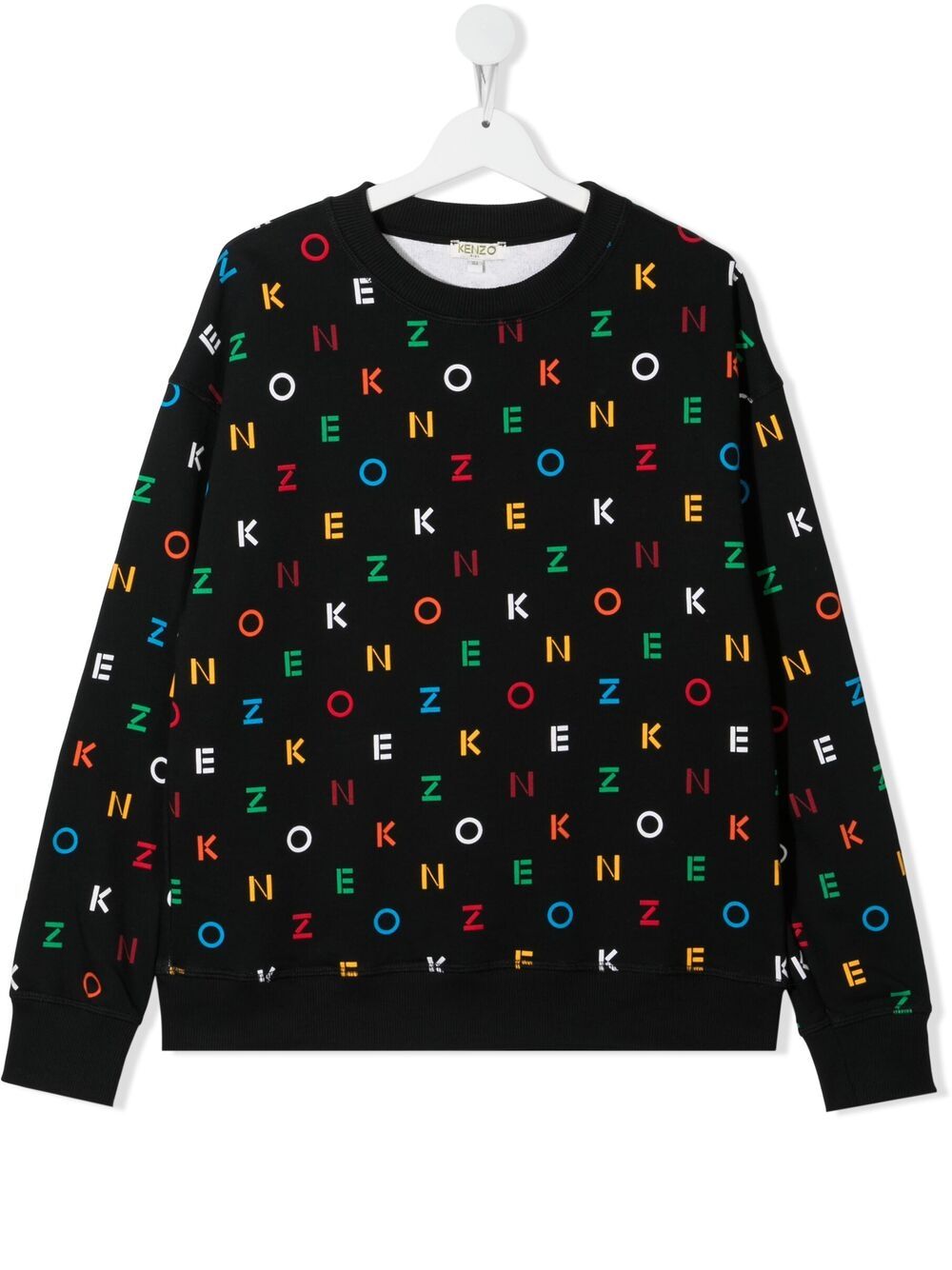 Kenzo Kids' Logo Lettering Sweatshirt In Black