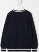 Image 2 of Brunello Cucinelli Kids contrasting- trim logo-patch jumper