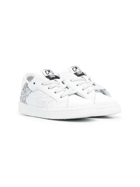 2 Star Kids glitter-detail low-top sneakers