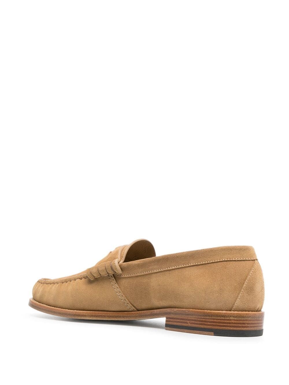 Shop Rhude Strap-detail Suede Loafers In Neutrals