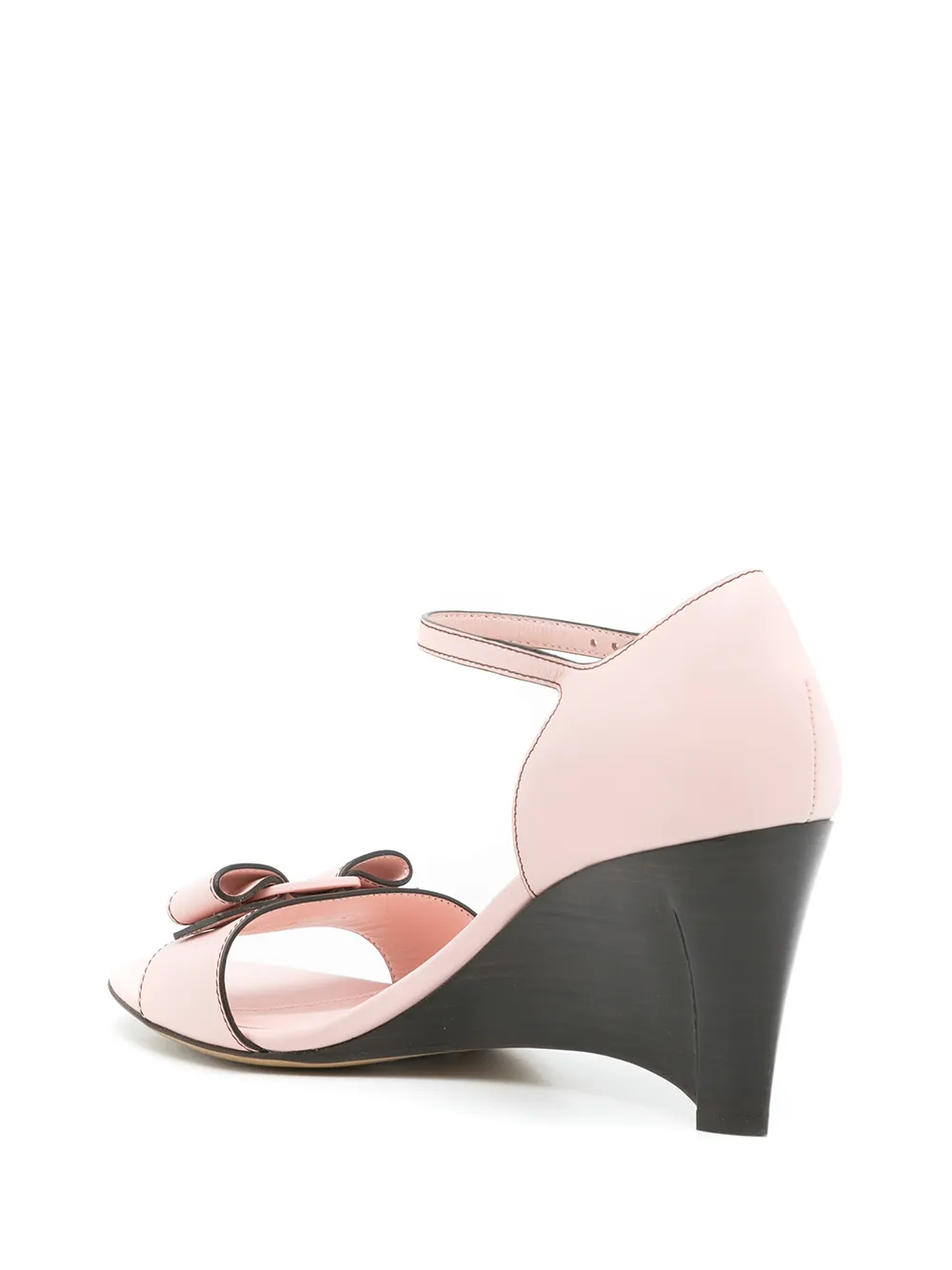 Ferragamo Vara bow wedge sandals Pink