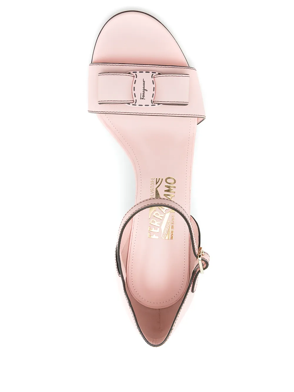Ferragamo Vara bow wedge sandals Pink
