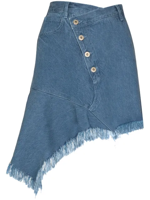 Marques'Almeida Minissaia jeans assimétrica