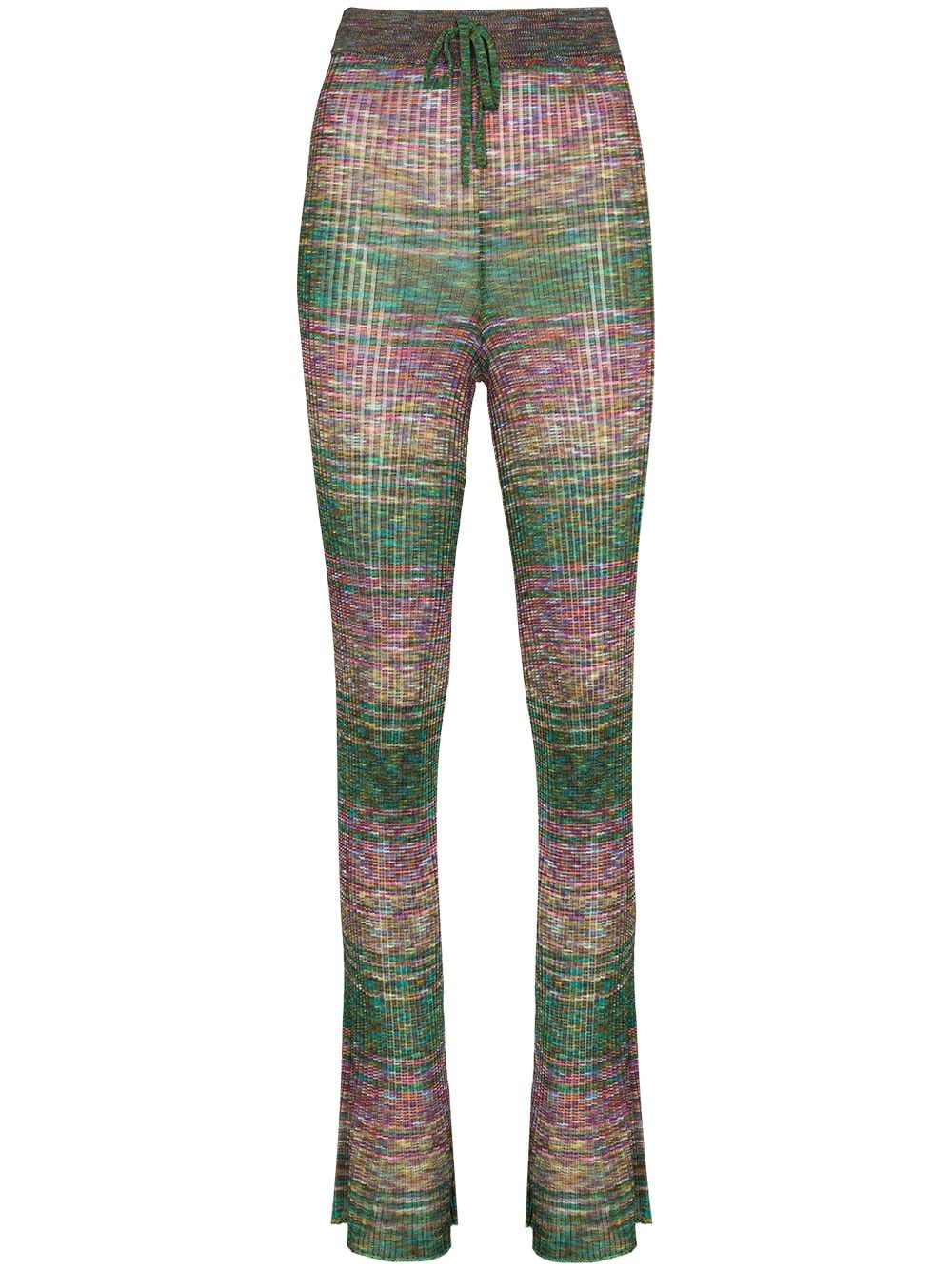 Marques'Almeida mélange-effect knitted trousers