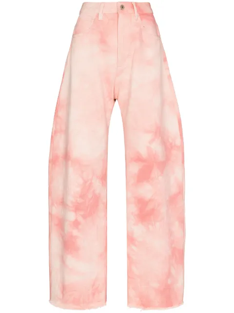 Marques'Almeida Pantaloni boyfriend con fantasia tie dye