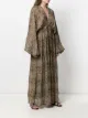 Wandering all-over logo-print flared dress