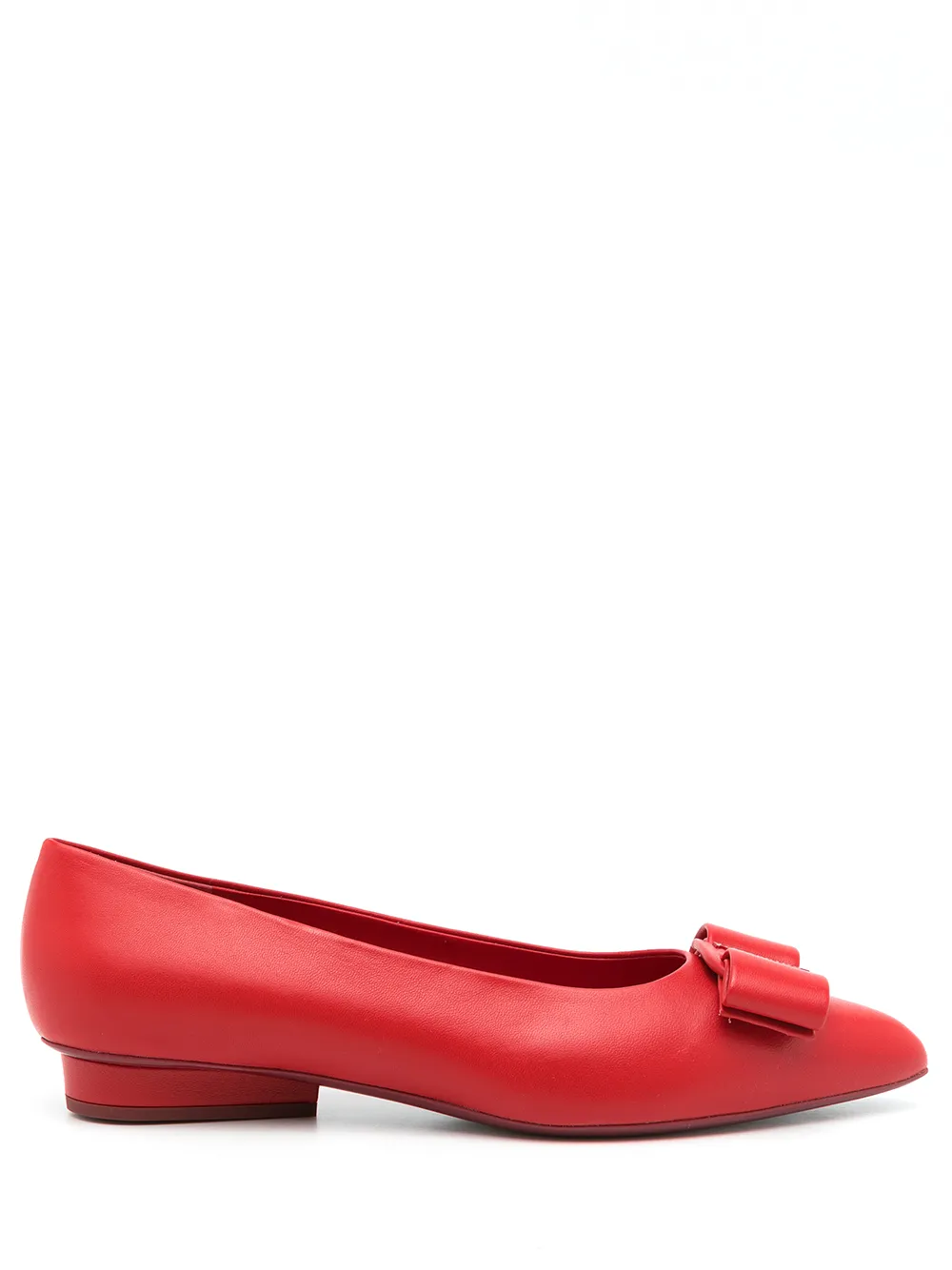 Ferragamo Viva ballerina shoes Red