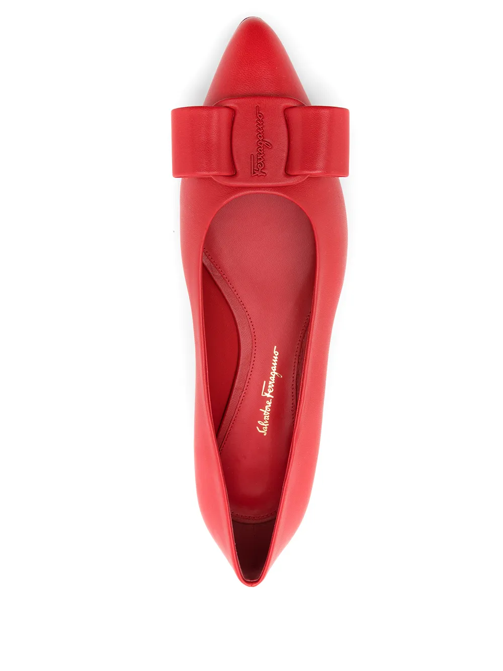 Ferragamo Viva ballerina shoes Red
