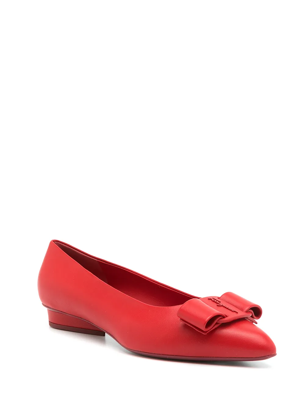 Ferragamo Viva ballerina shoes Red