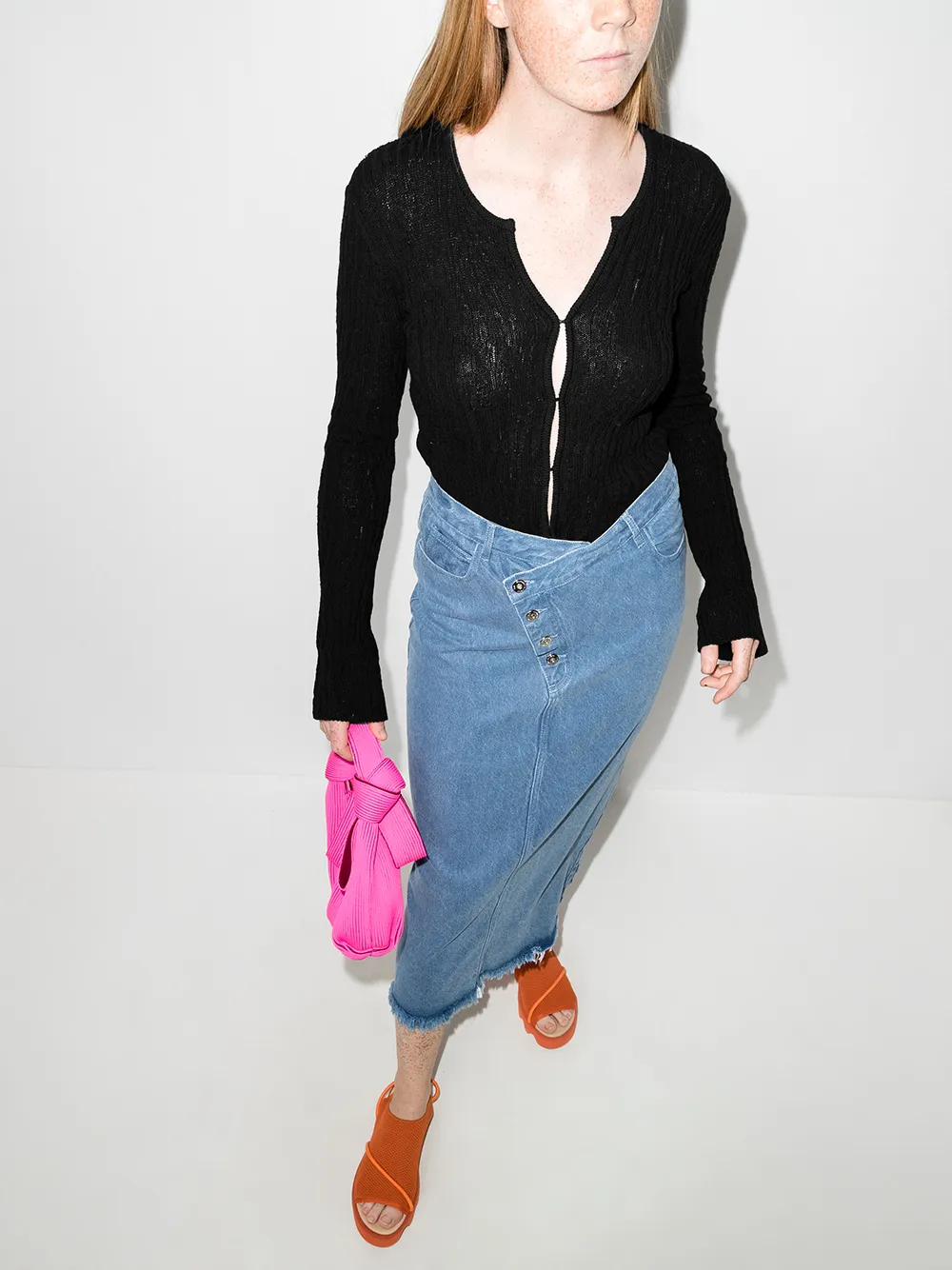 Image 2 of Marques'Almeida knitted ribbed cardigan