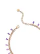 Image 2 of SHAY 18kt rose gold ombre baguette pink sapphire and amethyst choker