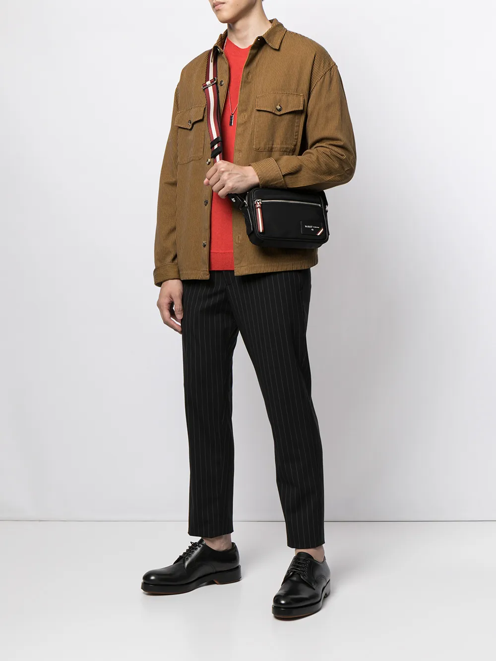 Bally Schoudertas met rits - Zwart