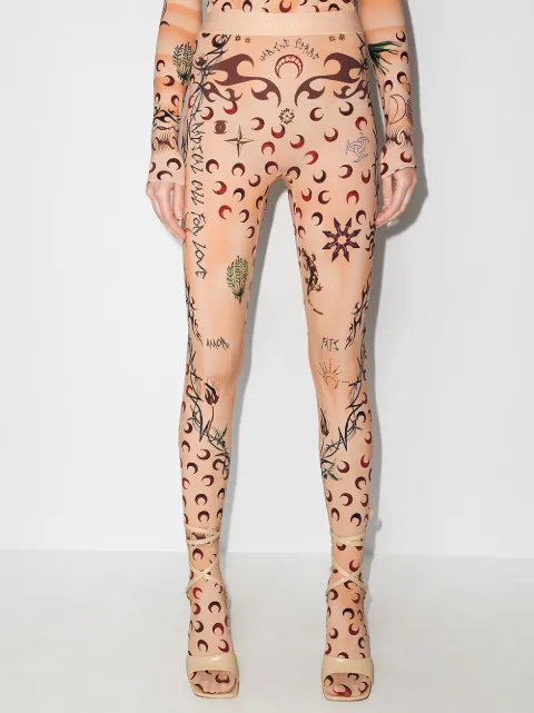 Shop Marine Serre Tatton high-waisted 