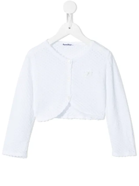 familiar open-knit cotton cardigan