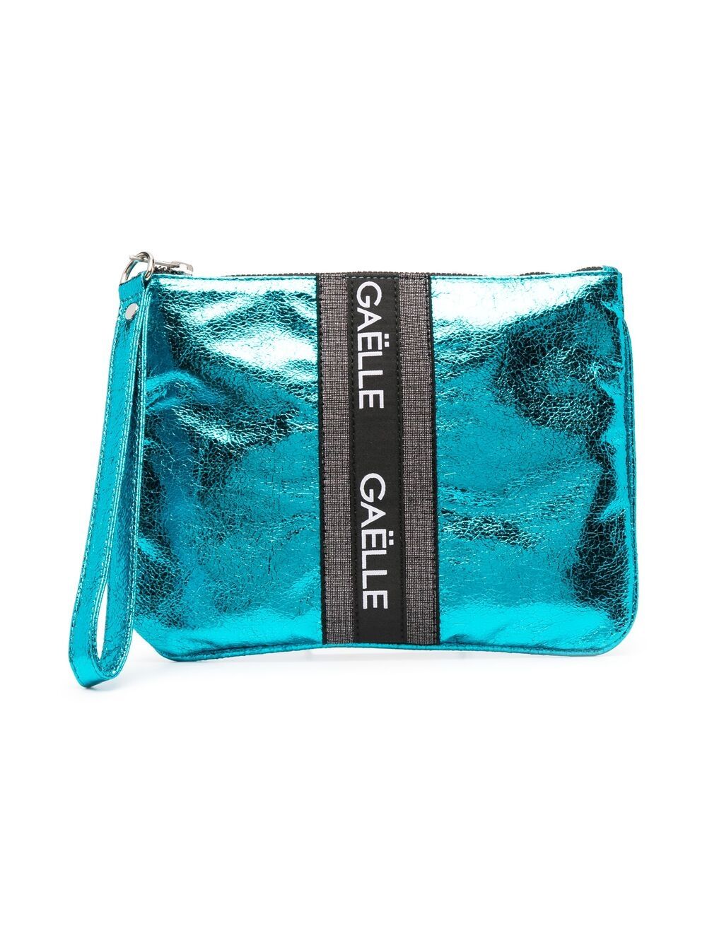 Gaelle Paris Teen Logo-detail Clutch Bag In Blue