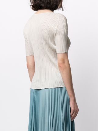 pleated round neck T-shirt展示图