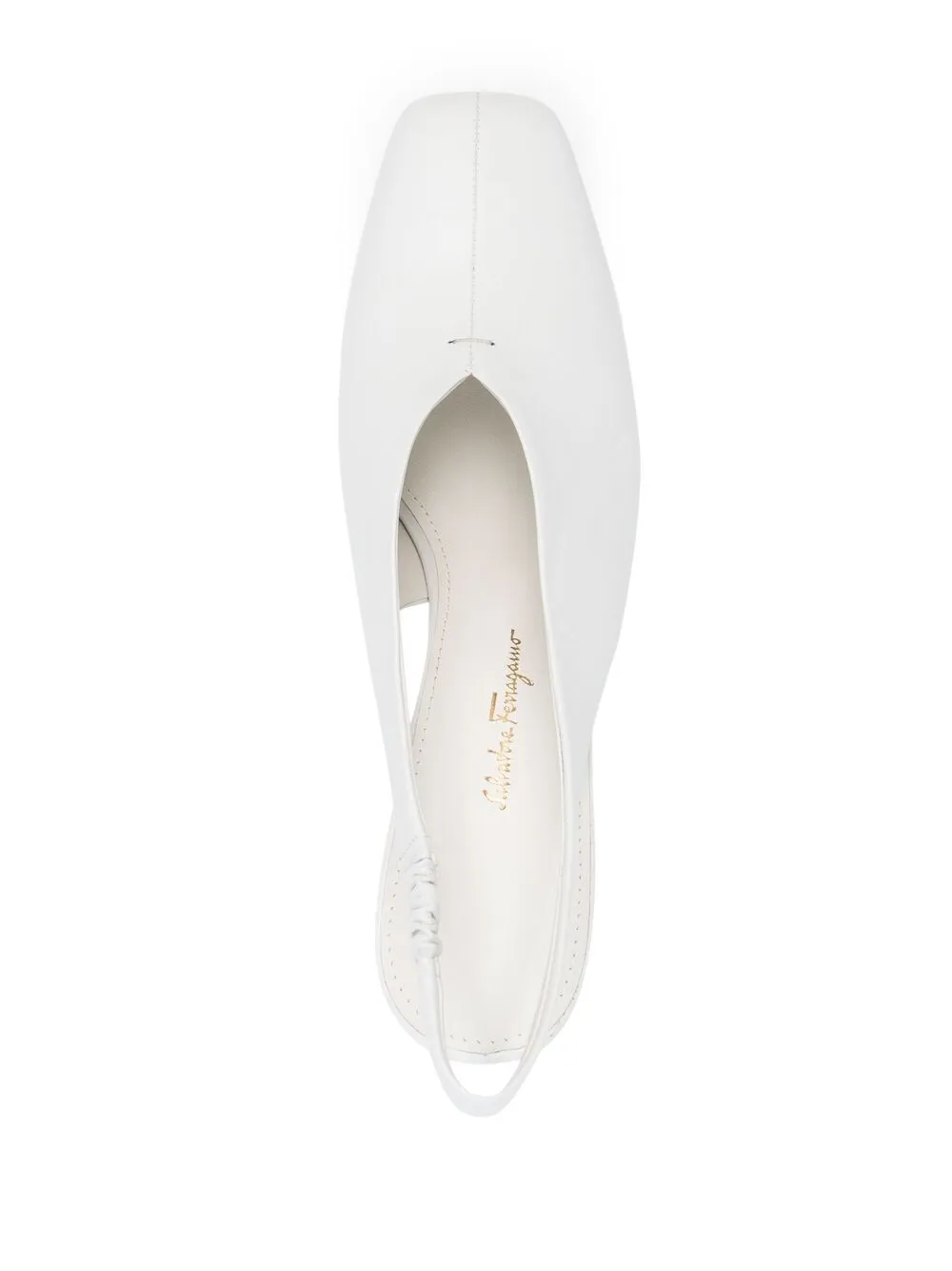 Ferragamo Women's Slip On Slingback High Heel Pumps In White