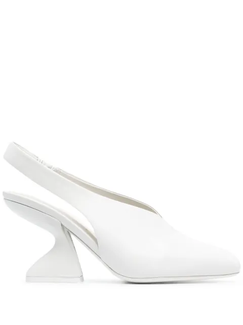 Ferragamo F-heel 95mm slingback pumps