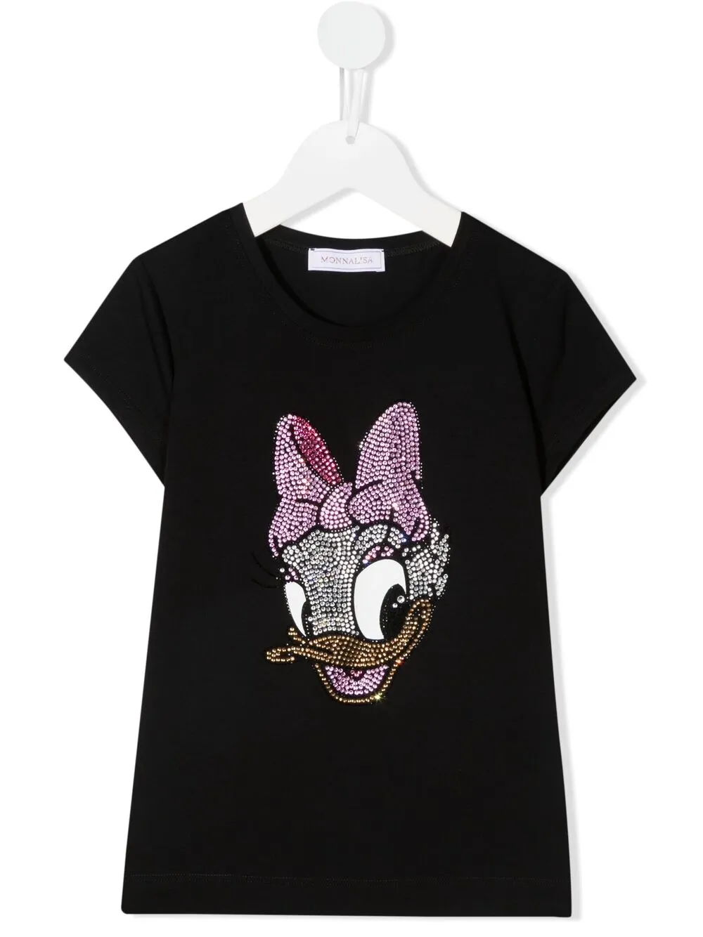 MONNALISA DAISY DUCK EMBELLISHED T-SHIRT