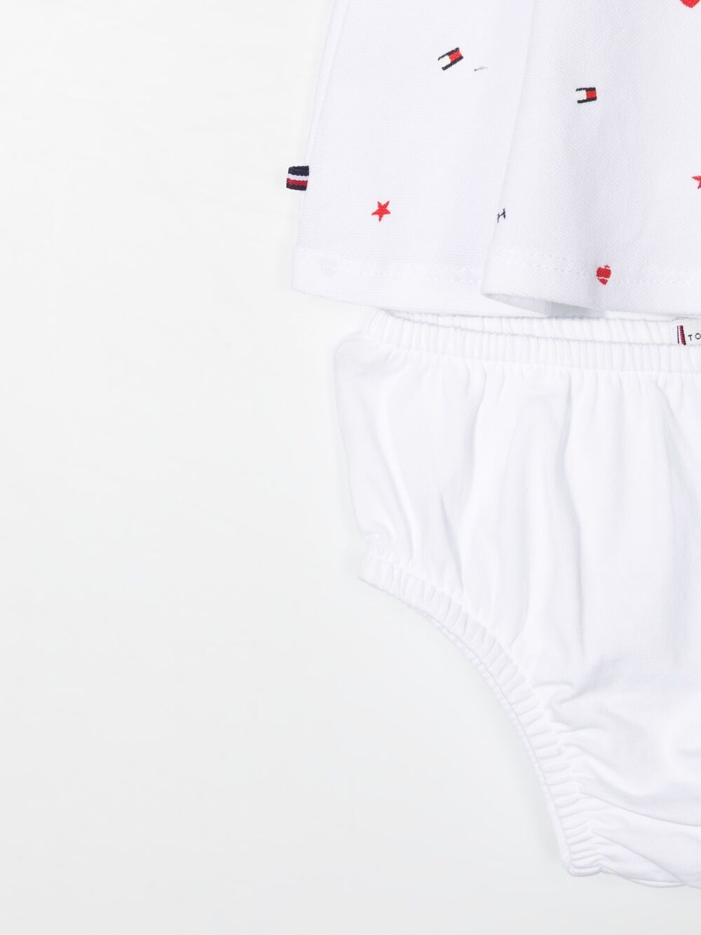 фото Tommy hilfiger junior комплект из платья и блумеров с вышитым логотипом