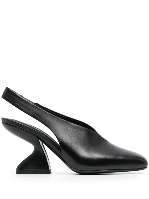 Ferragamo F-heel 100mm slingback pumps