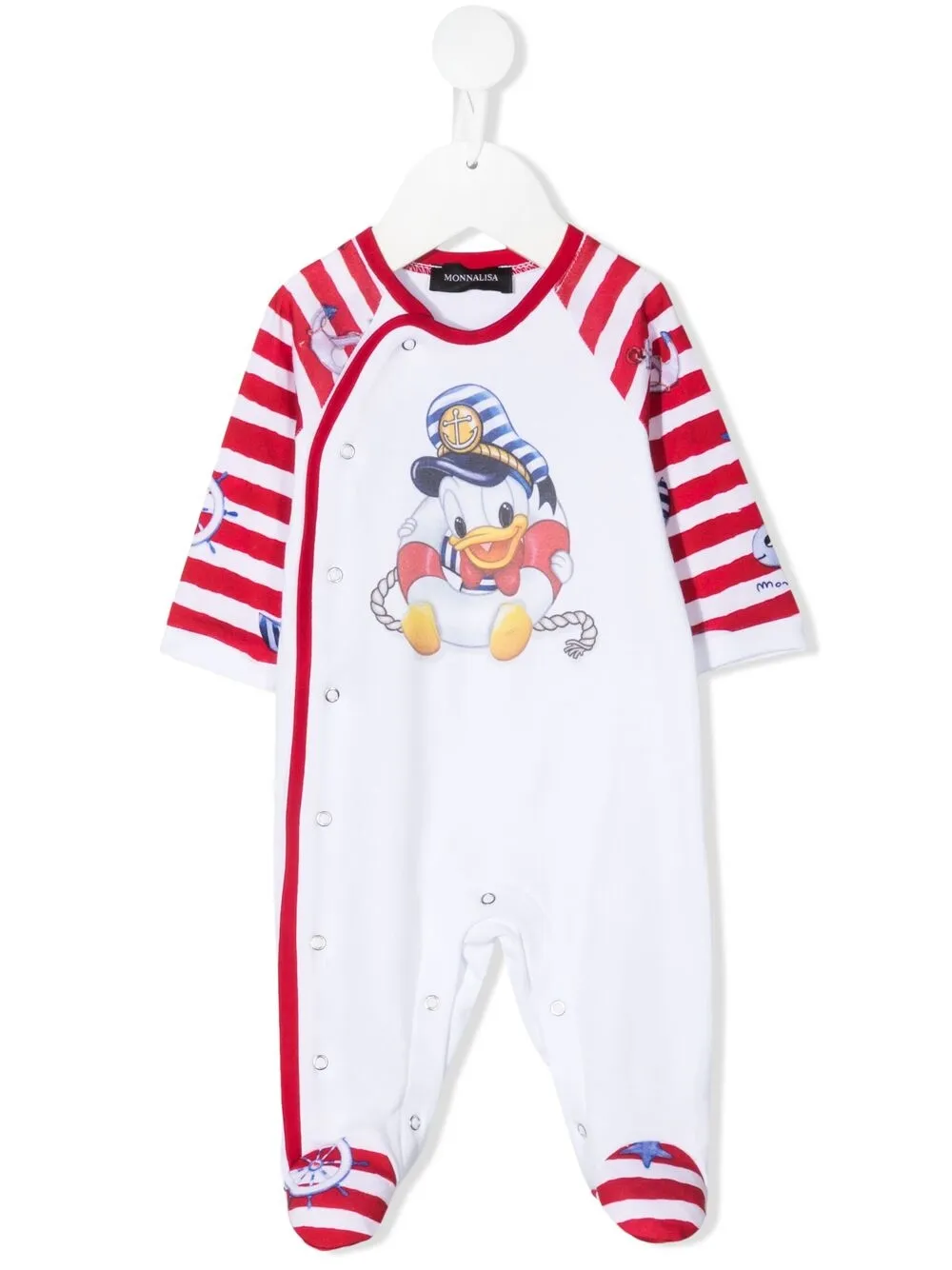 Monnalisa Babies' Donald Duck Cotton Pyjamas In 红色