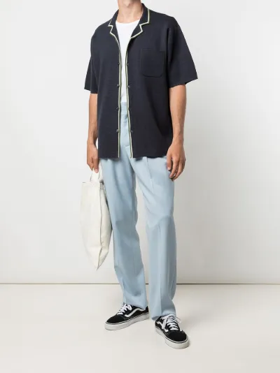 Stussy striped-edge knitted bowling 