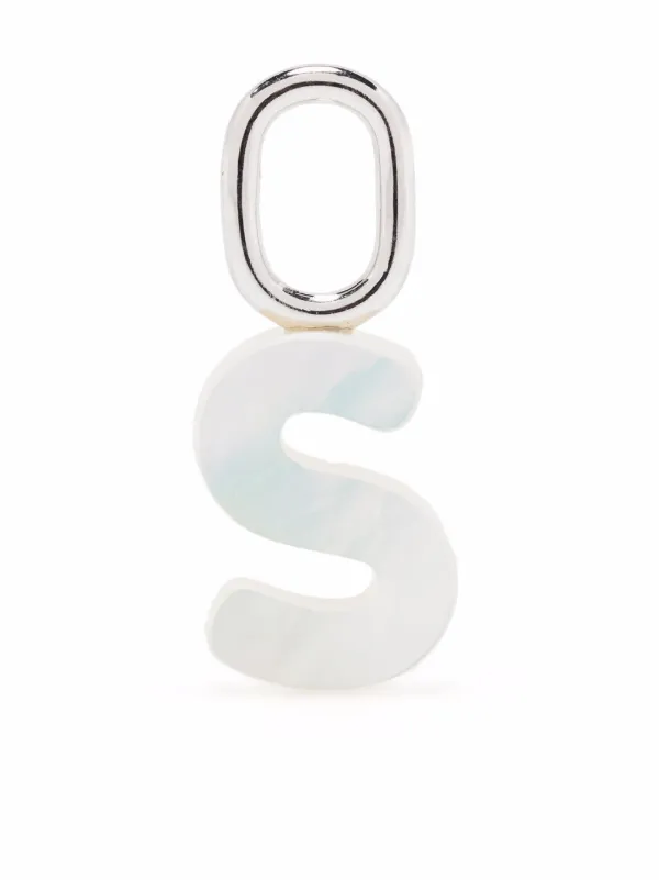 Maria Black Lucid Letter S Charm | White | FARFETCH