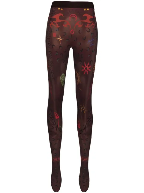 Shop Marine Serre Tattoo high-waisted 