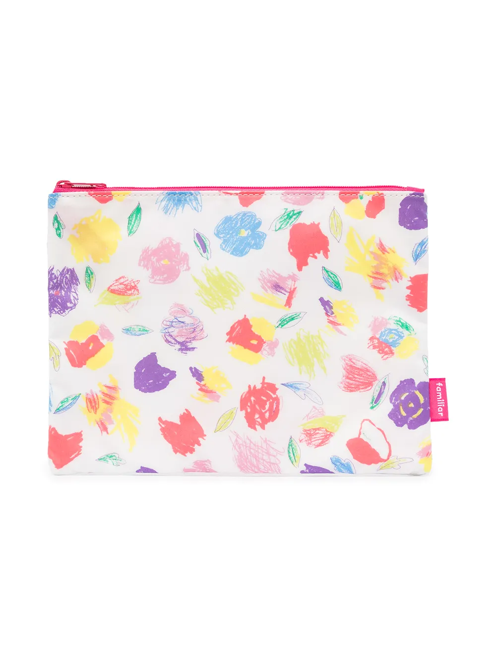 

Familiar bolsa de mano con estampado floral - Blanco