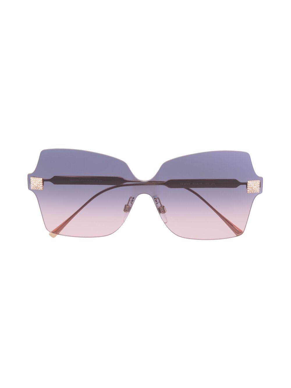 фото Valentino eyewear солнцезащитные очки в оправе 'бабочка' с кристаллами