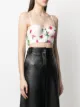 Alessandra Rich rose pattern cropped top