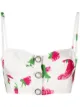 Image 1 of Alessandra Rich rose pattern cropped top