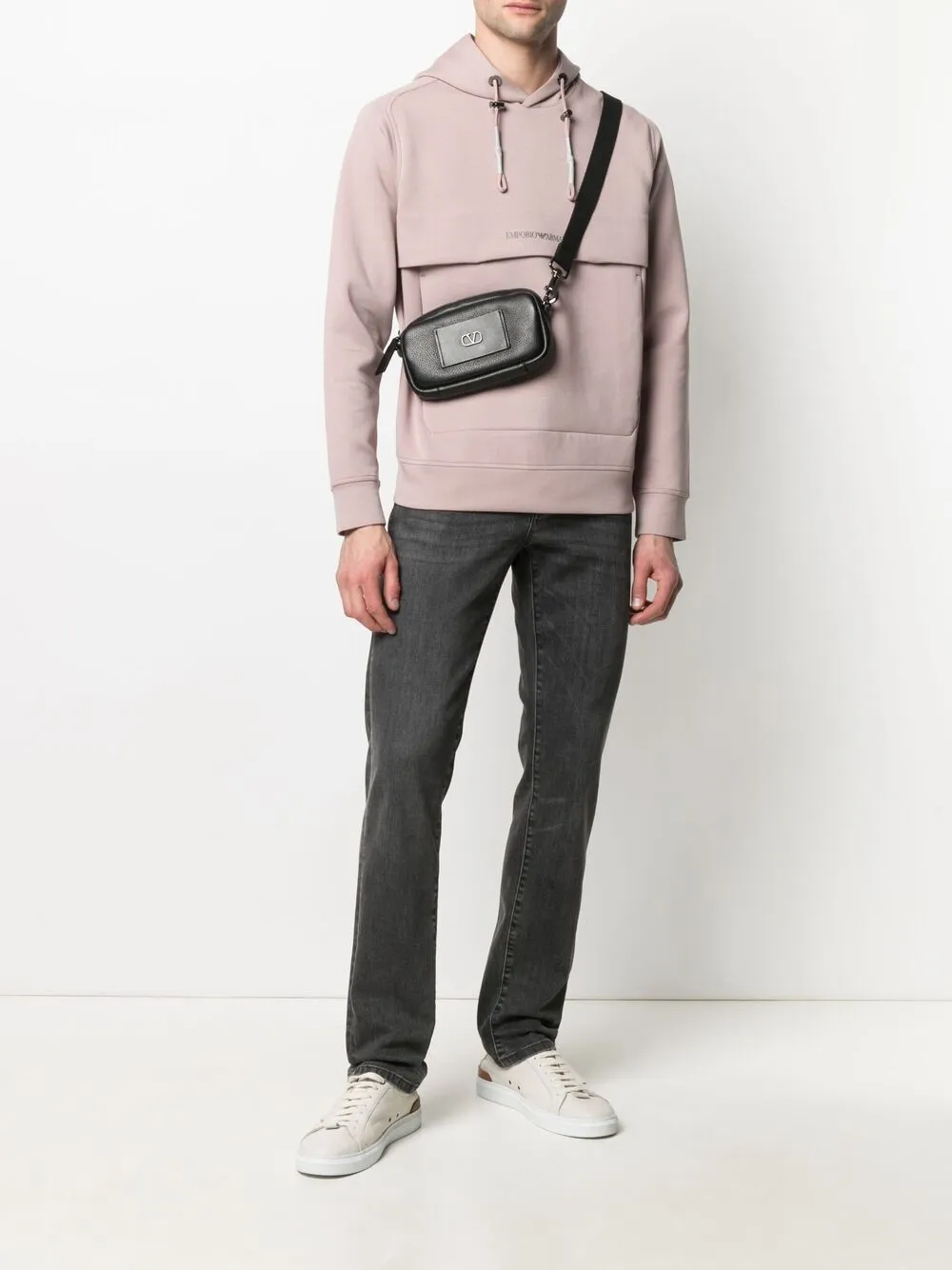 фото Emporio armani худи с потайным карманом и логотипом