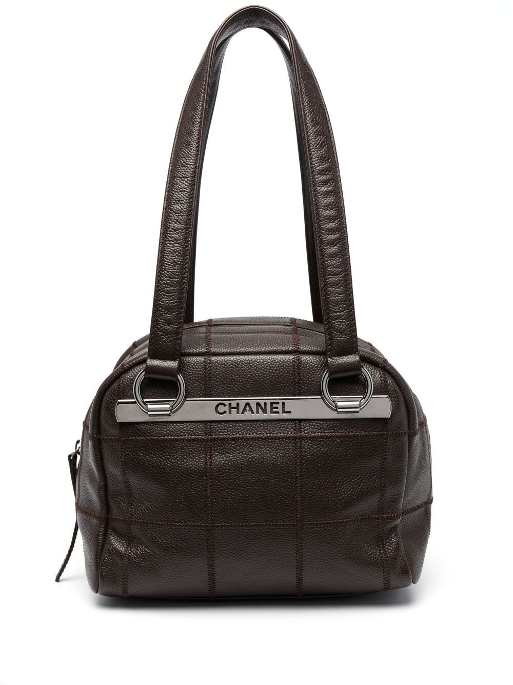 фото Chanel pre-owned сумка-тоут choco bar 2004-го года