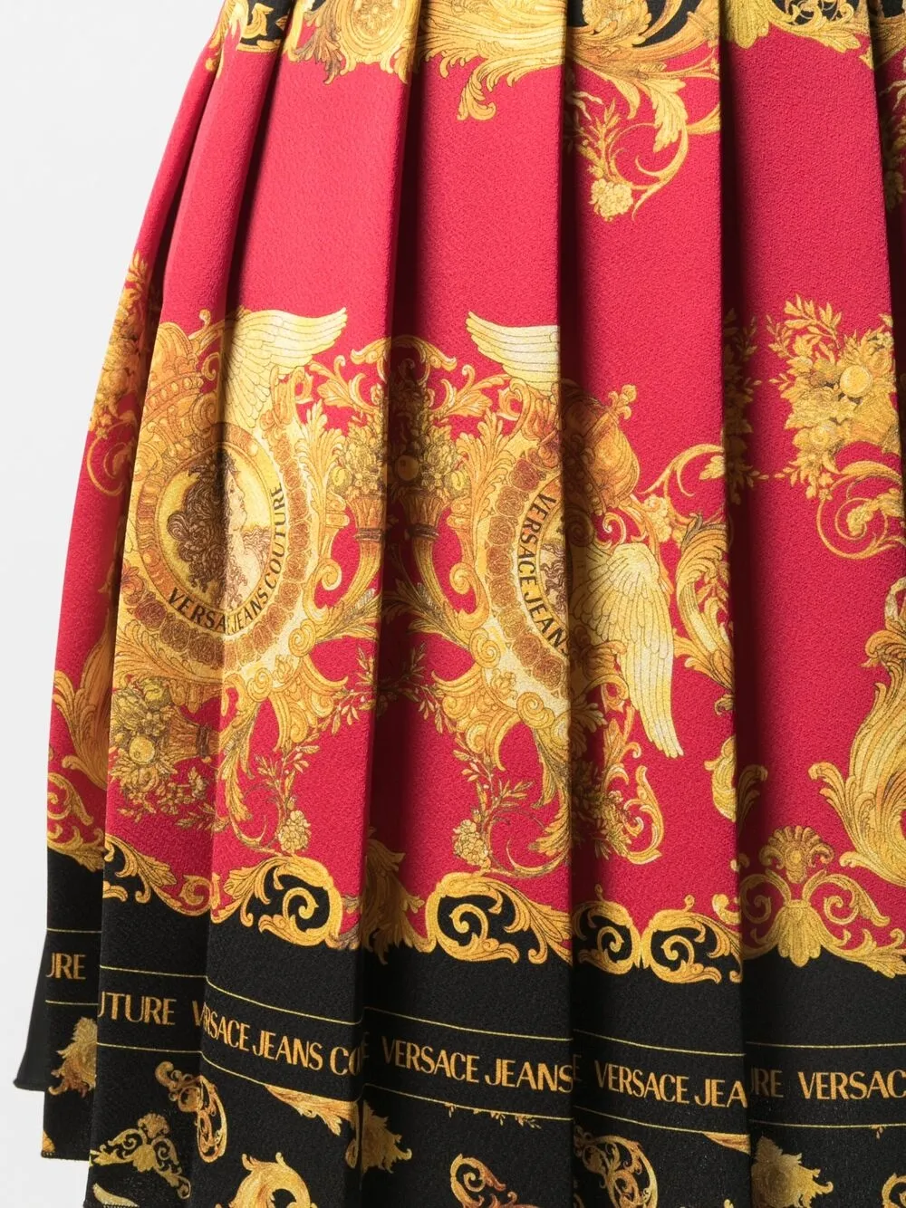 фото Versace jeans couture плиссированная юбка с принтом baroque