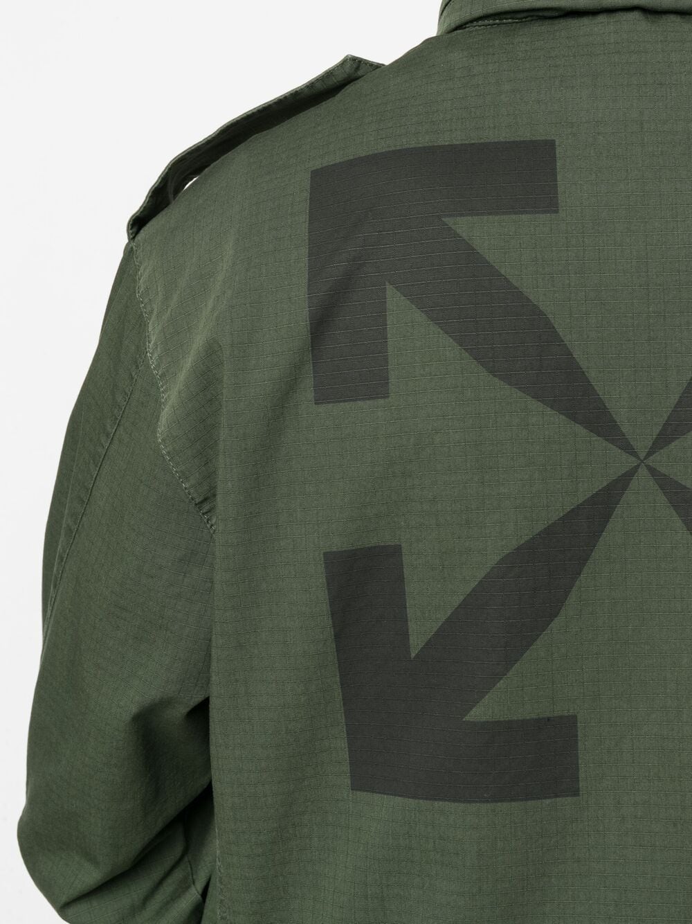 Shop Off-white Arrows-motif Hooded Jacket In Green