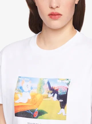 Tom and Jerry print T-shirt展示图