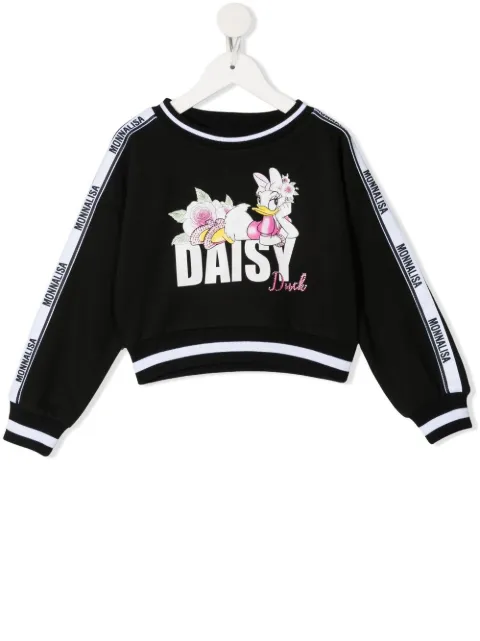 Monnalisa Cropped-Sweatshirt mit Daisy-Print