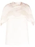 Alberta Ferretti embroidered short-sleeve blouse - Pink