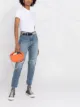 Image 2 of Calvin Klein Jeans high rise distressed cropped jeans