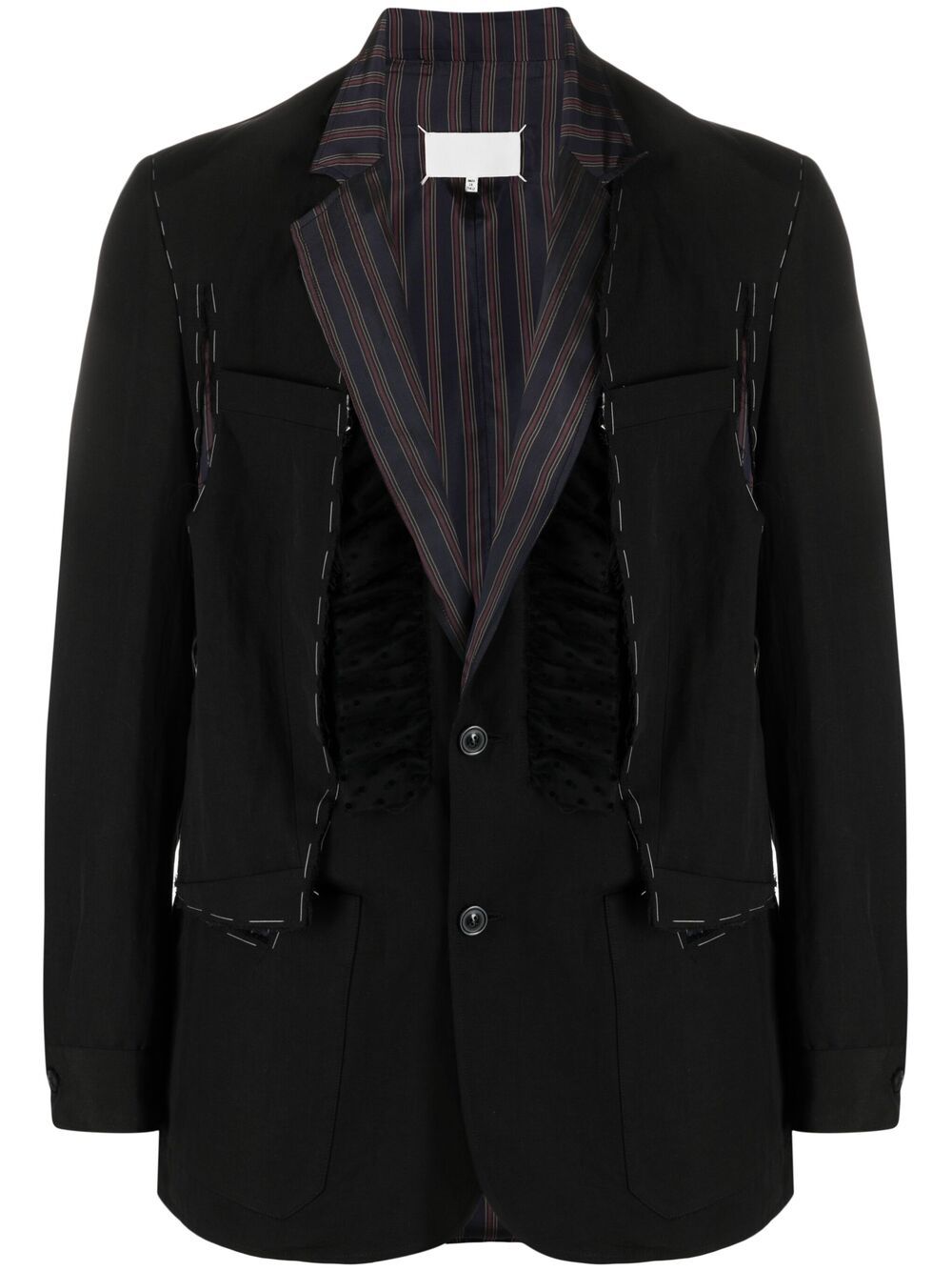 Maison Margiela ruffle-detail single-breasted Blazer - Farfetch