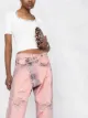 R13 asymmetric acid-wash jeans
